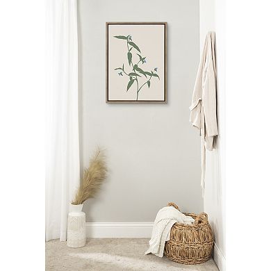 Sylvie Delicate Illustrated Blue Wildflowers Framed Canvas by The Creative Bunch Studio