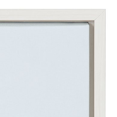 Sylvie Pale Green Coconut Palm Trees Framed Canvas by The Creative Bunch Studio