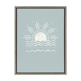 Sylvie Sun Beach Tropical Surf Framed Canvas by The Creative Bunch Studio