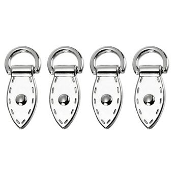 Bag Side Clip Buckle, 4 pc Metal Suspending Leaf Shape Purse Strap Chain Connector with D Ring, 36mm