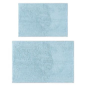 2 pc Bathroom Rugs, Soft Plush & Fluffy Bath Mats Non Slip Bathroom Mat 16" x 24"+20" x 32"