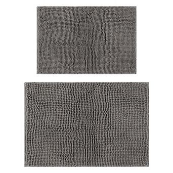 2 pc Bathroom Rugs, Soft Plush & Fluffy Bath Mats Non Slip Bathroom Mat 16" x 24"+20" x 32"