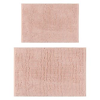 2 pc Bathroom Rugs, Soft Plush & Fluffy Bath Mats Non Slip Bathroom Mat 16" x 24"+20" x 32"