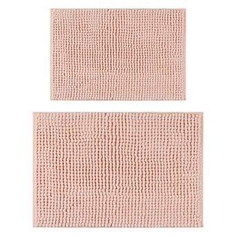 2 pc Bathroom Rugs, Soft Plush & Fluffy Bath Mats Non Slip Bathroom Mat 16" x 24"+20" x 32"