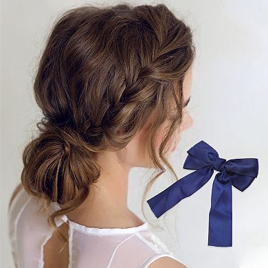 Solid Bow Ribbon Duckbill Hair Clips Hairdo Clip 1 Pc