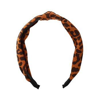 Leopard Headbands for Women Orange 1 pc