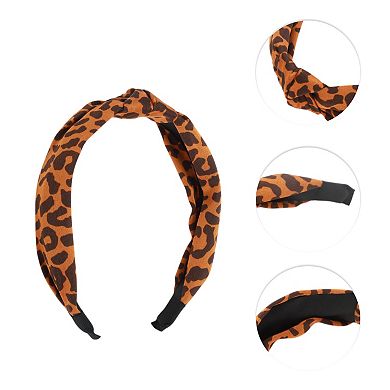 Leopard Headbands for Women Orange 1 Pc