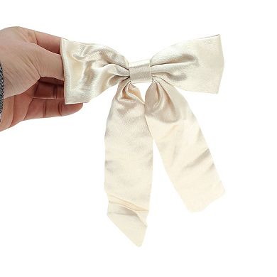 Satin Bow Ribbon Duckbill Hair Clips Hairdo Clip 1 Pc