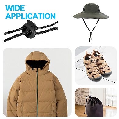 Plastic Spring Cord Locks, 20Pcs Shoe Lace Tie Lock, Double-hole Slider Toggles Clip End Fastener