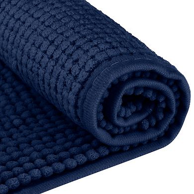 2Pcs Bathroom Rugs, Soft Plush & Fluffy Bath Mats Non Slip Bathroom Mat 16" x 24"+20" x 32"