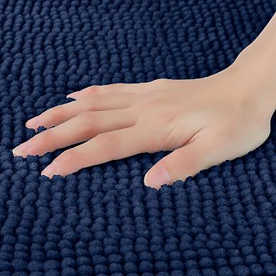 2Pcs Bathroom Rugs, Soft Plush & Fluffy Bath Mats Non Slip Bathroom Mat 16" x 24"+20" x 32"