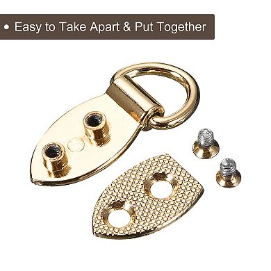 Bag Side Clip Buckle, 4Pcs Metal Suspending Leaf Shape Purse Strap Chain Connector with D Ring, 30mm