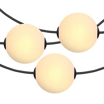 Brightech Ambience 30' Led Outdoor Orb String Lights With G100 Bulbs