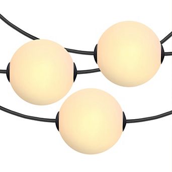 Brightech Ambience Pro 30' LED Weatherproof Outdoor Orb String Lights With Round G100 Bulbs