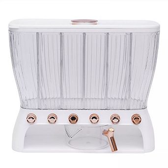 Kitchen Cereal Dry Food Storage Dispenser 6 Grid