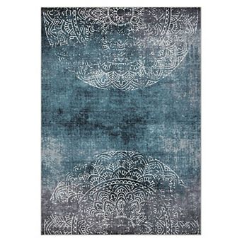 Garvee Machine Washable Gradient Printed Area Rug Non Slip Throw Carpet for Home Decor
