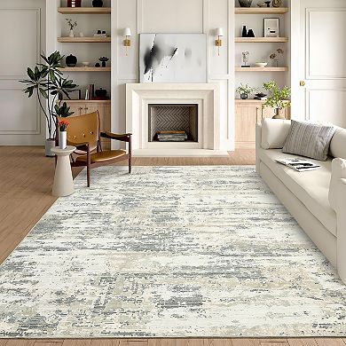 Garvee Machine Washable Gradient Printed Area Rug Non Slip Throw Carpet for Home Decor