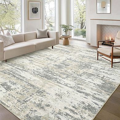 Garvee Machine Washable Gradient Printed Area Rug Non Slip Throw Carpet for Home Decor