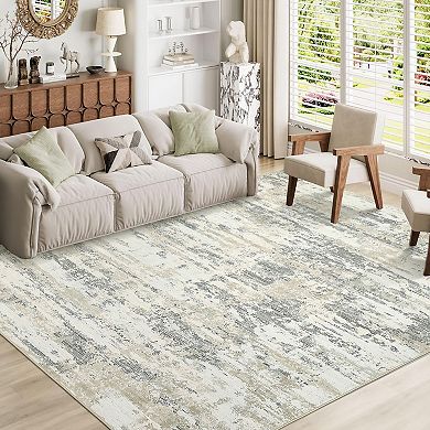 Garvee Machine Washable Gradient Printed Area Rug Non Slip Throw Carpet for Home Decor