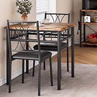 Dining Table Set for 2, Kitchen Table and Chairs for 2, Dining Room Table Set with 2 Chairs