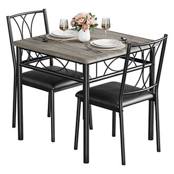 Dining Table Set for 2, Kitchen Table and Chairs for 2, Dining Room Table Set with 2 Chairs