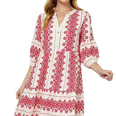 Women's Figueroa & Flower Long Sleeve Midi Dress