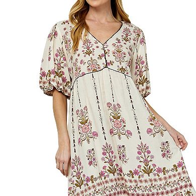 Women's Figueroa & Flower Printed Peasant Dress