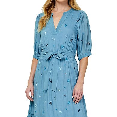 Women's Figueroa & Flower Embroidered Peasant Dress