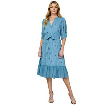 Women's Figueroa & Flower Embroidered Peasant Dress