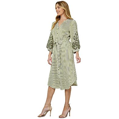 Women's Figueroa & Flower Yarn Die Peasant Dress