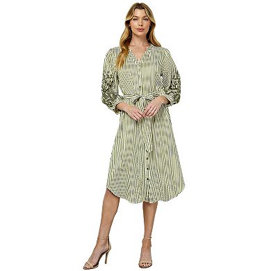 Women's Figueroa & Flower Yarn Die Peasant Dress