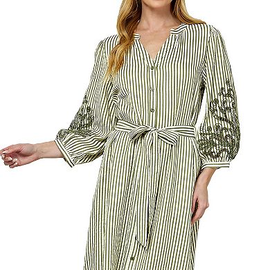 Women's Figueroa & Flower Yarn Die Peasant Dress
