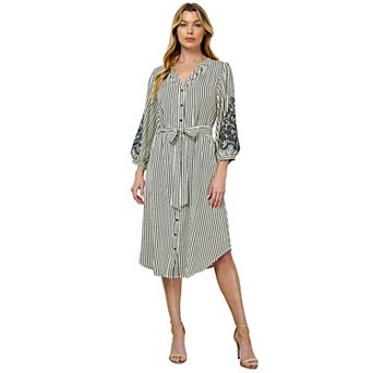 Women's Figueroa & Flower Yarn Die Peasant Dress
