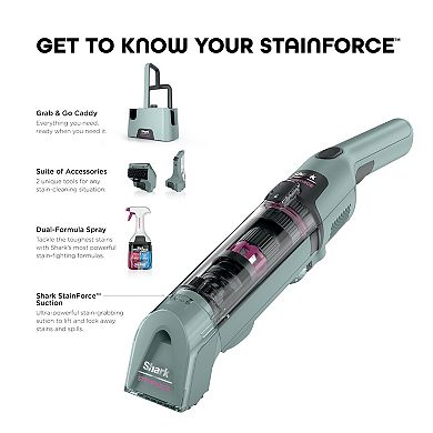 Shark® StainForce Portable Spot & Stain Cleaner with Dual-Activated Cleaning Solution - HX101