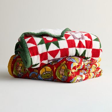 The Big One Disney's Sherpa Holiday Throw Blanket