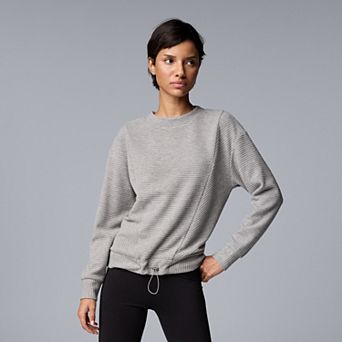 Petite Simply Vera Vera Wang Drawcord Hem Cozy Top