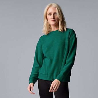 Petite Simply Vera Vera Wang Drawcord Hem Cozy Top