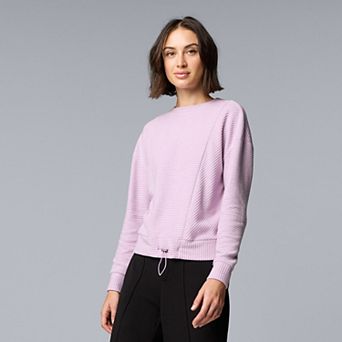 Petite Simply Vera Vera Wang Drawcord Hem Cozy Top