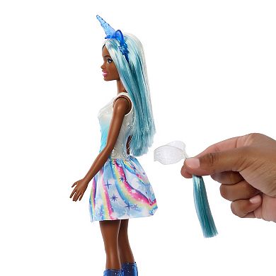 Barbie Unicorn Doll with Ombre Outfit and Unicorn Accessories