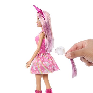Barbie Unicorn Doll with Ombre Outfit and Unicorn Accessories