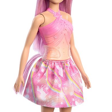 Barbie Unicorn Doll with Ombre Outfit and Unicorn Accessories
