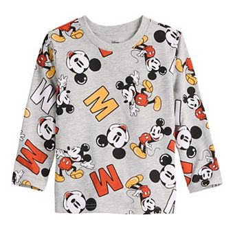 Baby & Toddler Boy Jumping Beans® Disney's Mickey Mouse All-Over Print Long Sleeve Graphic Tee