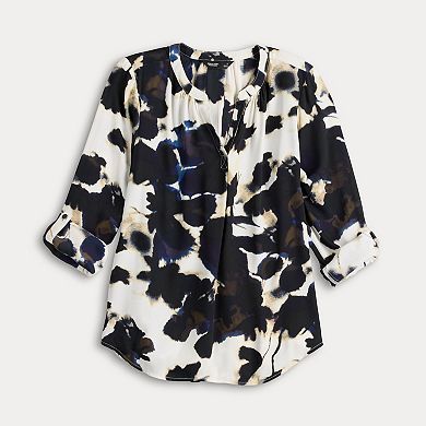 Women's Simply Vera Vera Wang Rolltab Sleeve Popover