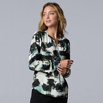 Women's Simply Vera Vera Wang Rolltab Sleeve Popover