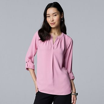 Women's Simply Vera Vera Wang Rolltab Sleeve Popover