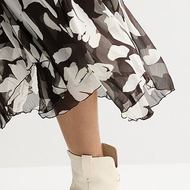 Women's Nine West Handkerchief Godet Skirt