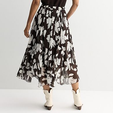 Women's Nine West Handkerchief Godet Skirt