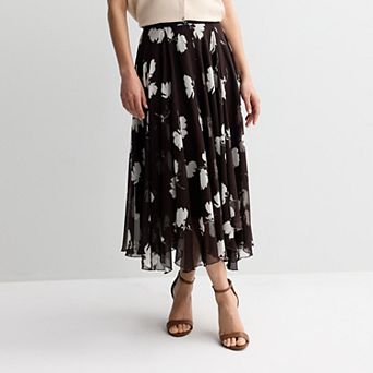 Women's Nine West Woven A-Line Handkerchief Godet Skirt