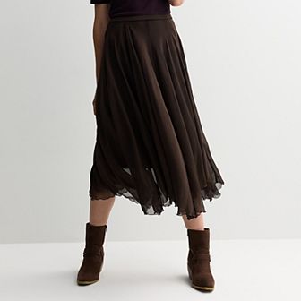 Women's Nine West Handkerchief Godet Skirt