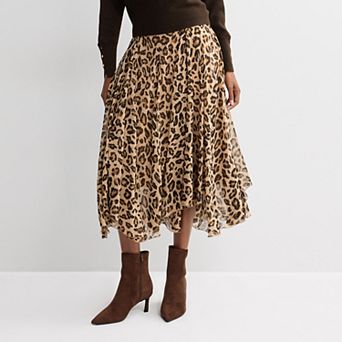 Women's Nine West Woven A-Line Handkerchief Godet Skirt